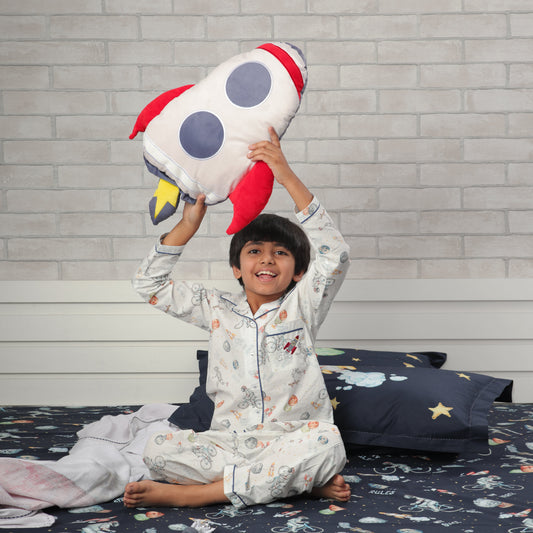 To the Moon And Back Night Suit (White) (1-11 Years)