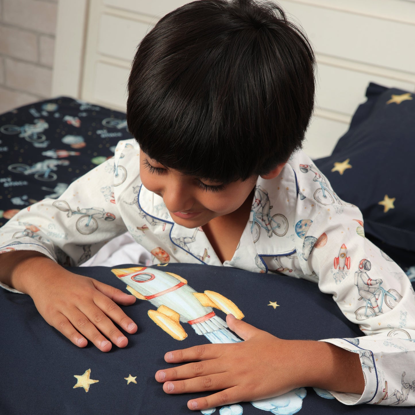 To the Moon And Back Night Suit (White) (1-11 Years)