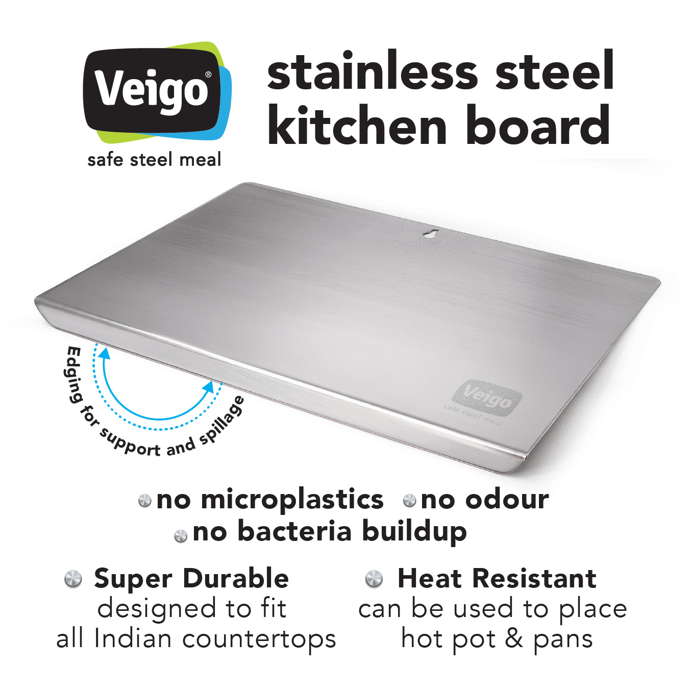 Veigo Houseware Steel Chopping Board (All Ages)