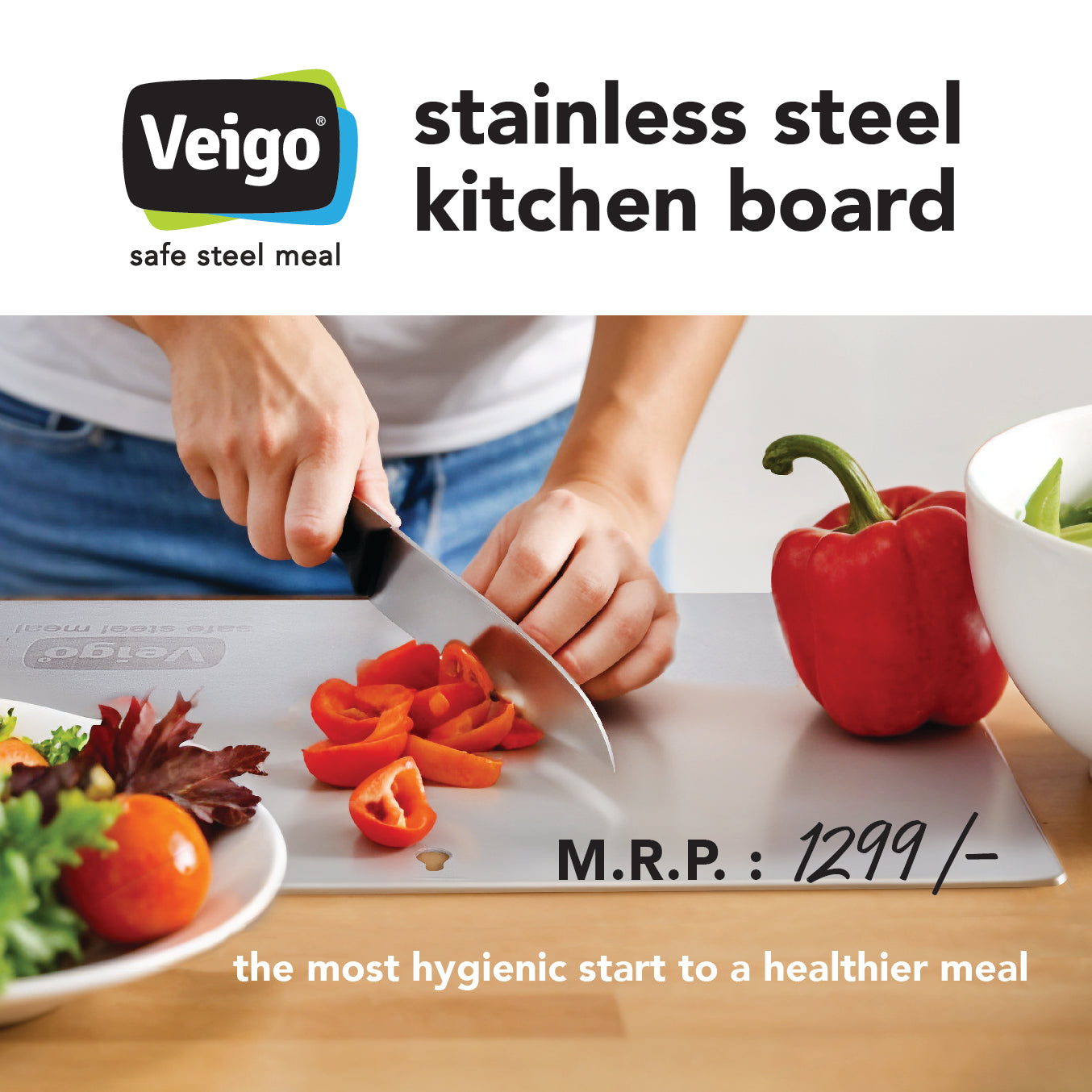 Veigo Houseware Steel Chopping Board (All Ages)