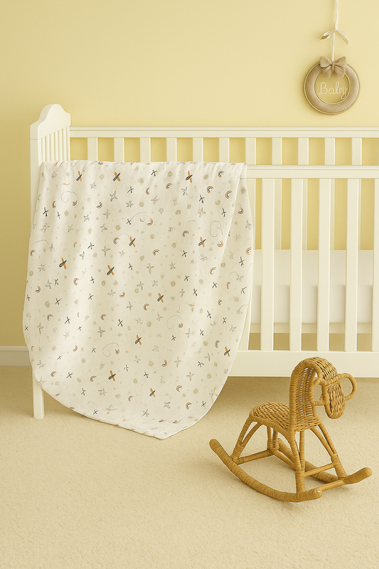 Muslin Cotton Baby Blankets in 6 layered & 8 layered thickness (0-12 Months)