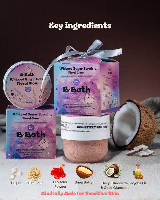 Bbath Floral Glow Sugar Scrub (Teens & Adults)