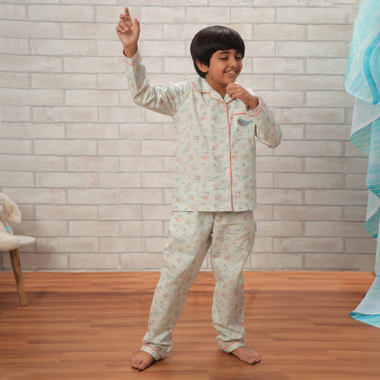 Maritime Magic Night Suit (Seagreen) (1-11 Years)
