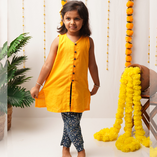 Genda Phool Girl - Kurta Pant Set for girls (1-7 Years)