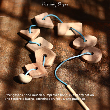Wooden Threading Shapes (6 Months+)