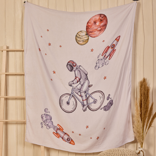 To The Moon And Back Light Muslin Blanket (All Ages)
