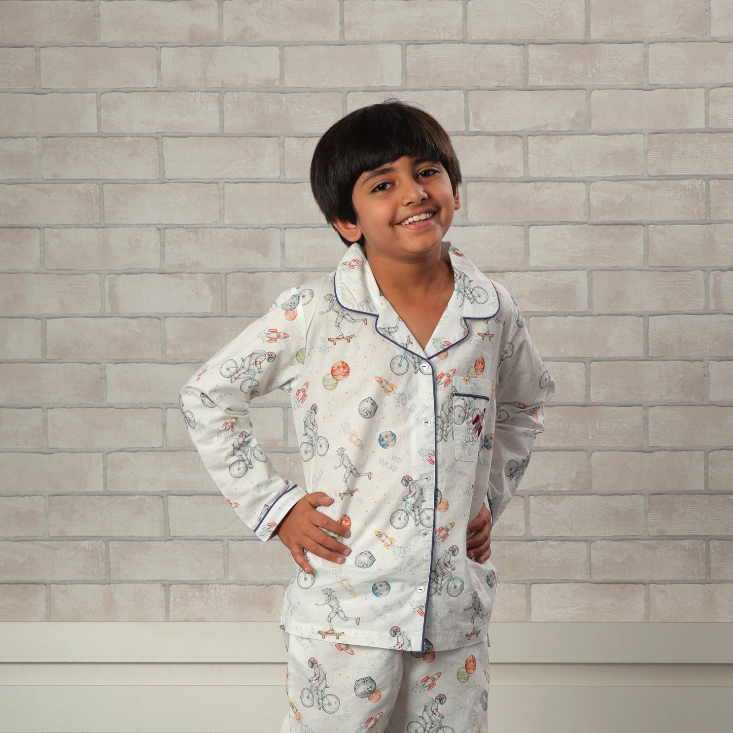 To the Moon And Back Night Suit (White) (1-11 Years)