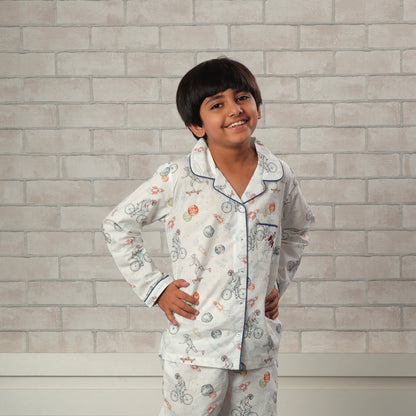 To the Moon And Back Night Suit (White) (1-11 Years)