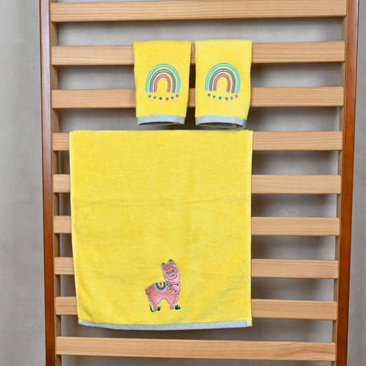 Ooh La Llama Hand & Face Towels (Set of 3) (0-3 Years)