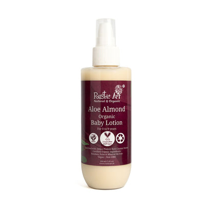 Rustic Art Aloe Almond Baby Lotion 200ml (All Ages)