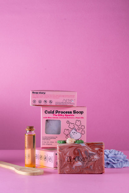 Bbath Cold Process Soap - The Silky Sparkle (6+ Years)