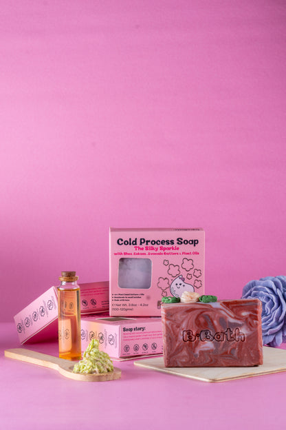 Bbath Cold Process Soap - The Silky Sparkle (6+ Years)
