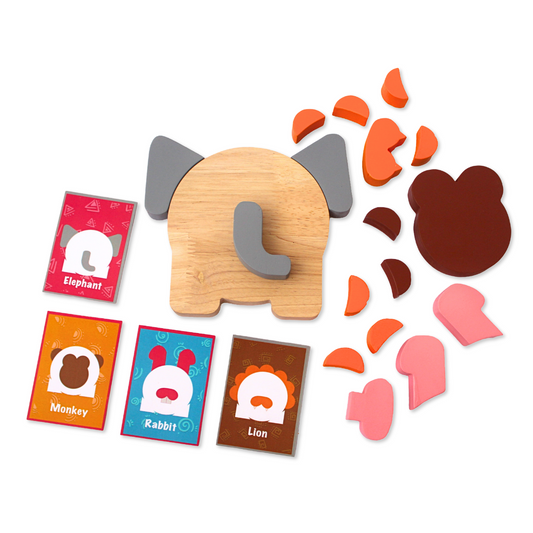 Taali Atrangi - Animal Face Recognition Puzzle Toy Set (1+ Years)