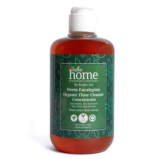 Rustic Art Organic Neem Eucalyptus Floor Cleaner Concentrate (300ml) (All Ages)