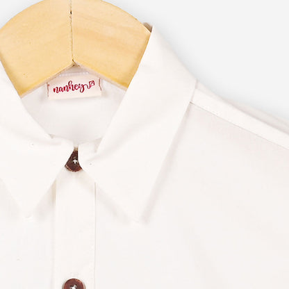 Frosty Giraffe Embroidered Formal Shirt (1-14 Years)