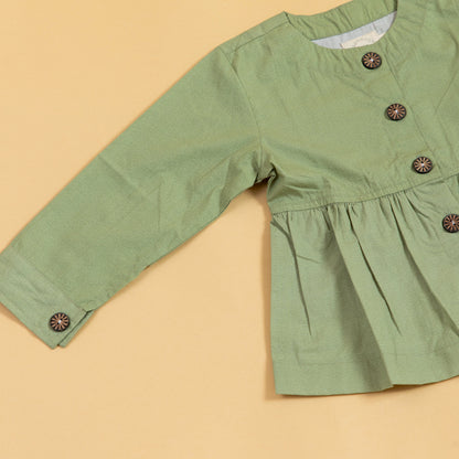 Olive Peplum Set (1-10 Years)