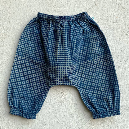 Organic Indigo Check Kurta + Matching Pants (6 Months - 7 Years)