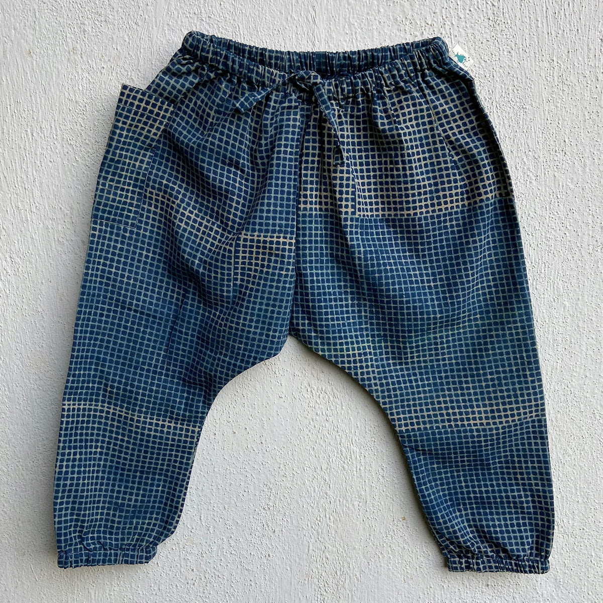 Organic Indigo Check Kurta + Matching Pants (6 Months - 7 Years)