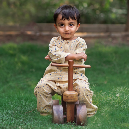 Organic Indigo Raidana Kurta + Matching Pants (6 Months - 7 Years)