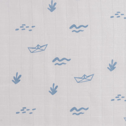 Organic Muslin Swaddles (Set of 3) – Boat (0-6 Months)
