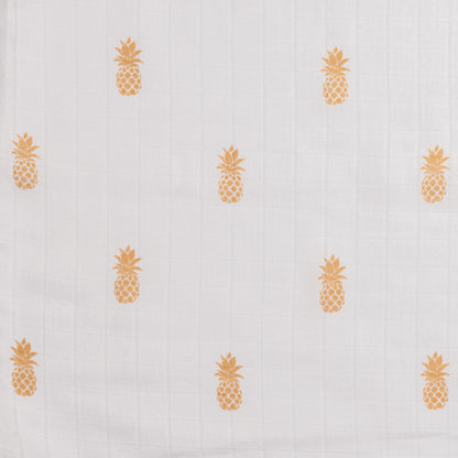 Organic Muslin Swaddles (Set of 3) – Pineapple (0-6 Months)