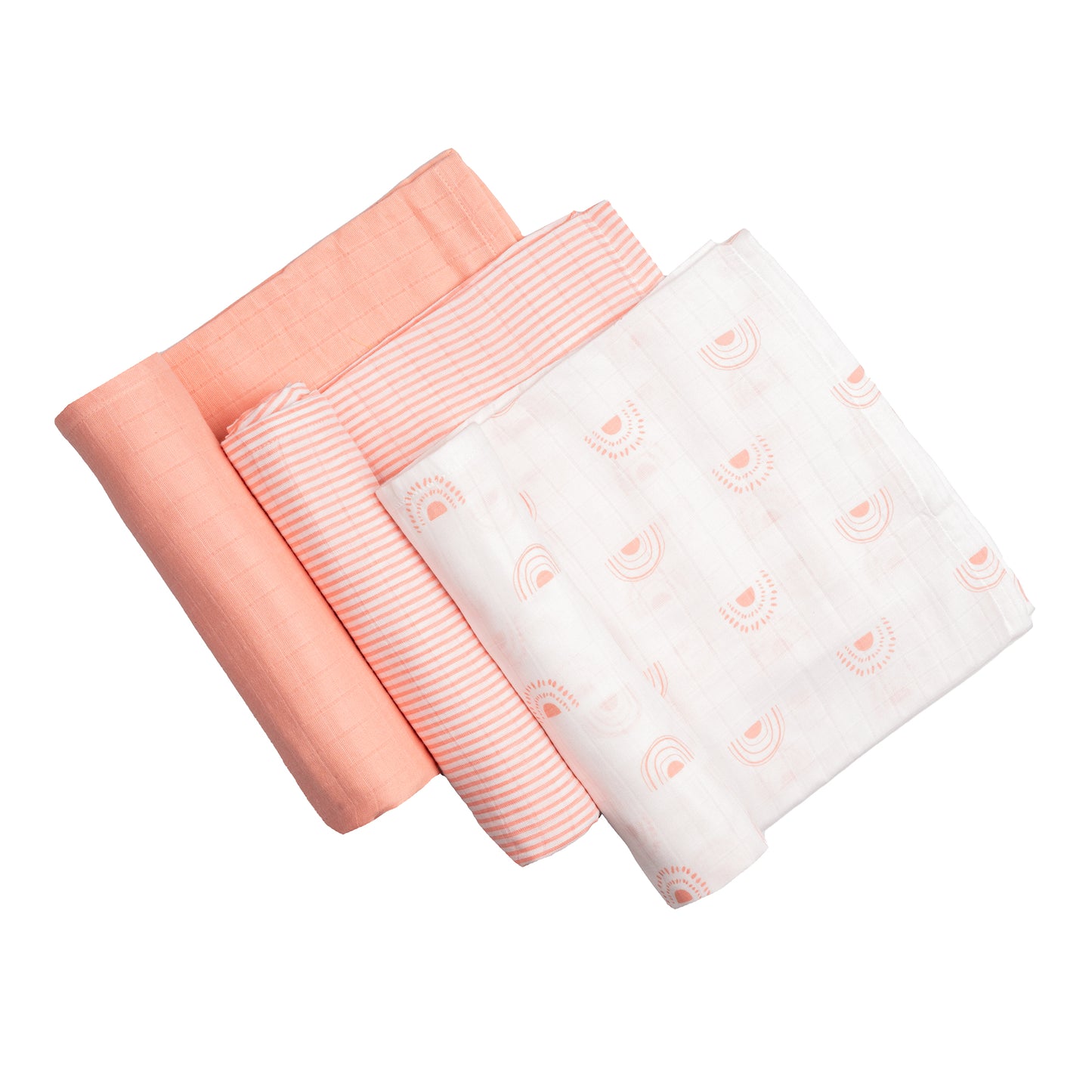 Organic Muslin Swaddles (Set of 3) – Rainbow (0-6 Months)
