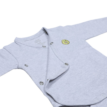 Long Sleeve Kimono Bodysuit - Grey Heather (3-6 Months)