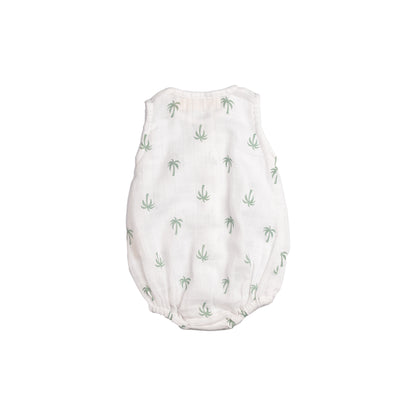 Organic Muslin Baby Romper (Pack of 3) – Palm (0-6 Months)