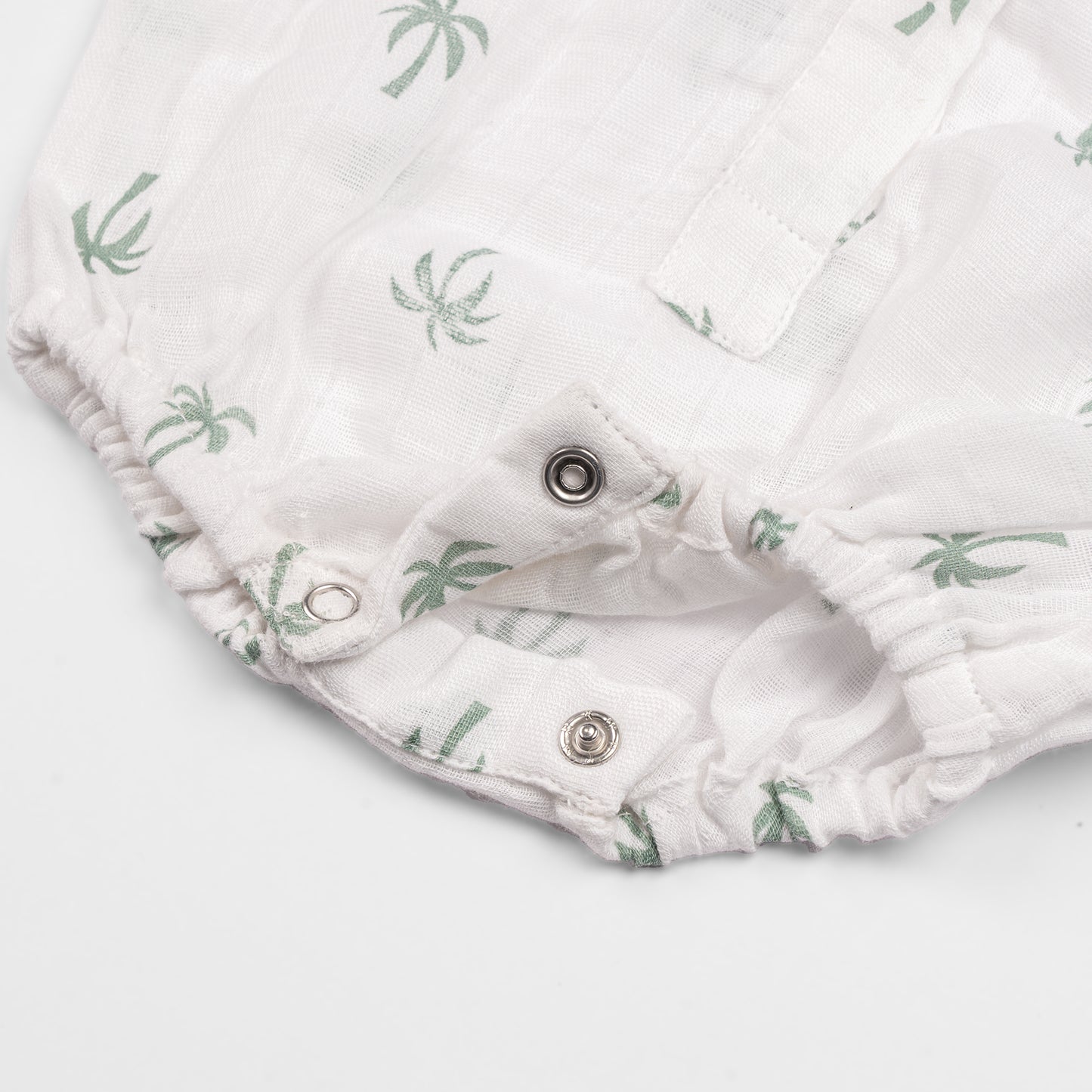 Organic Muslin Baby Romper (Pack of 3) – Palm (0-6 Months)