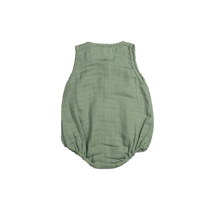 Organic Muslin Baby Romper (Pack of 3) – Palm (0-6 Months)