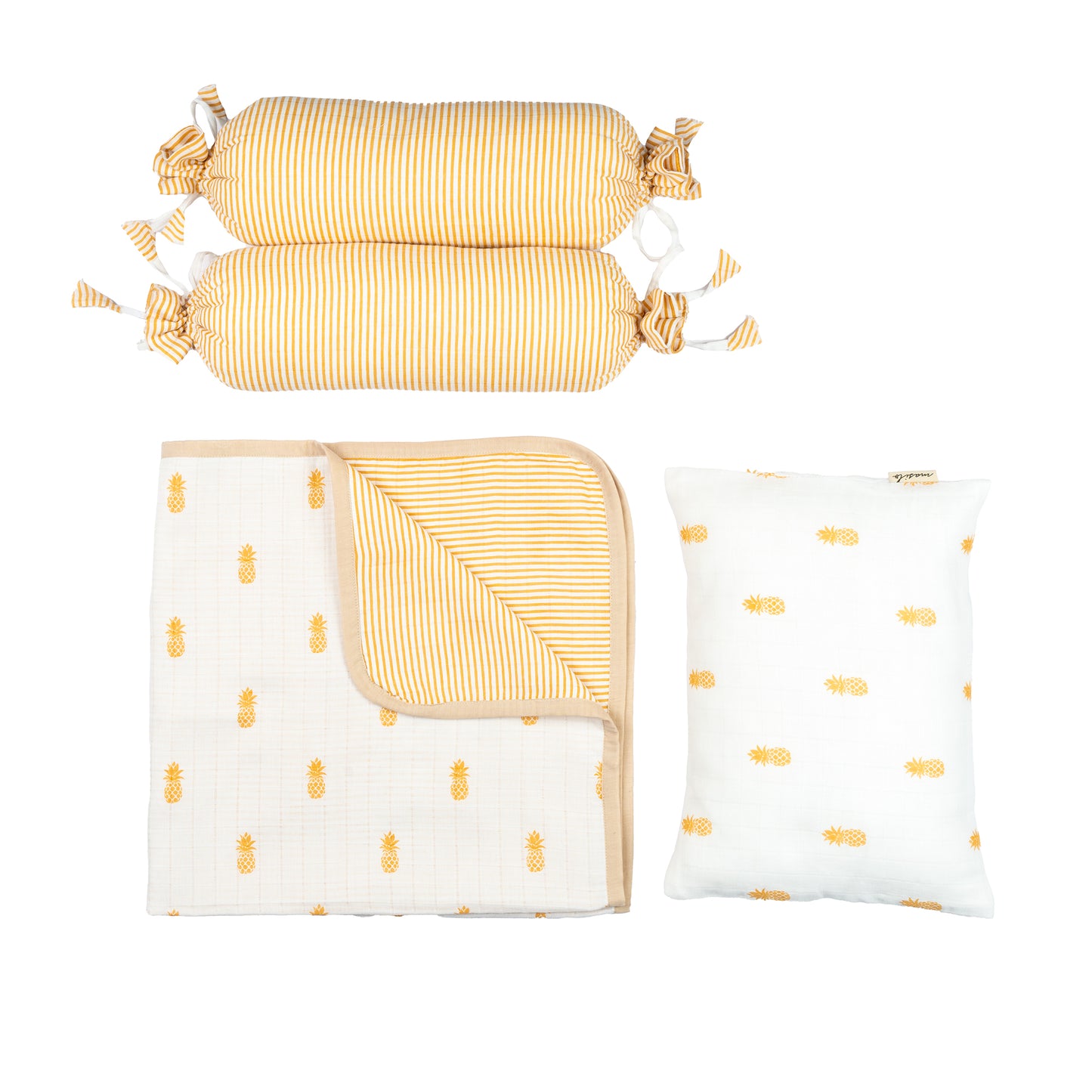 Mini Cot Set – Pineapple (0-12 Months)