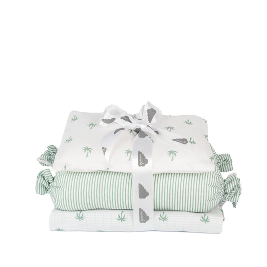 Mini Cot Set – Palm (0-12 Months)