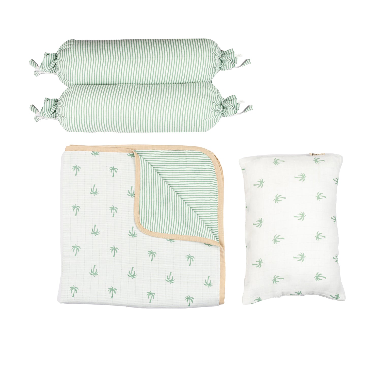Mini Cot Set – Palm (0-12 Months)