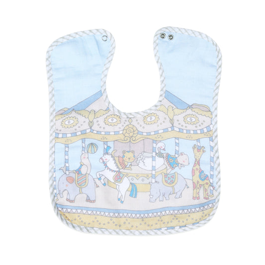 Organic Muslin Classic Bib - Carnival Blue (All Ages)