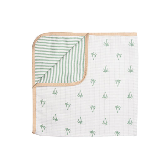 Organic Muslin Blanket - Palm (0-3 Years)