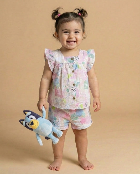 Crayon Adventures Pastel Relaxed Co-ord Set (0-5 Years)