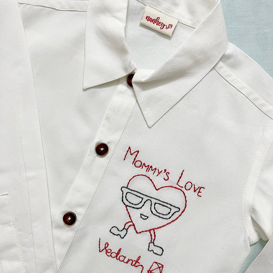 Mommy's Love Š—– Personalized Formal Shirt (1-14 Years)