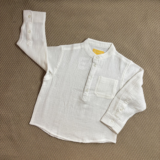 Full Sleeve Muslin Cotton Shirt (0-2 Years)