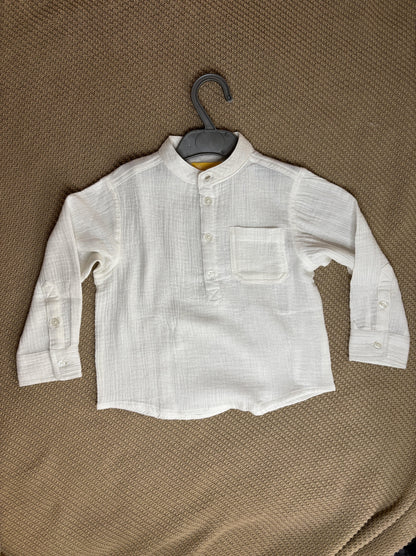 Full Sleeve Muslin Cotton Shirt (0-2 Years)