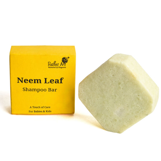Rustic Art Neem Leaf Shampoo Bar For Babies & Kids (All Ages)