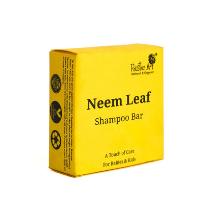 Rustic Art Neem Leaf Shampoo Bar For Babies & Kids (All Ages)