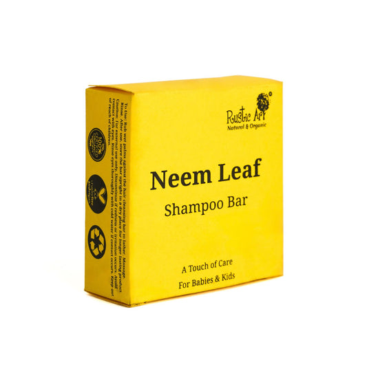 Rustic Art Neem Leaf Shampoo Bar For Babies & Kids (All Ages)