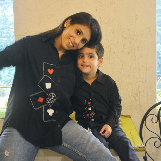 Playing Cards & Dice Embroidered Womens Shirt (All Ages)