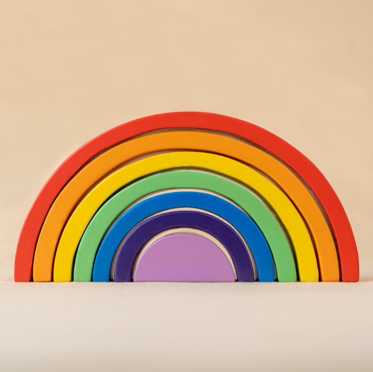 Rainbow Wooden Stacker Toy (6 Months+)