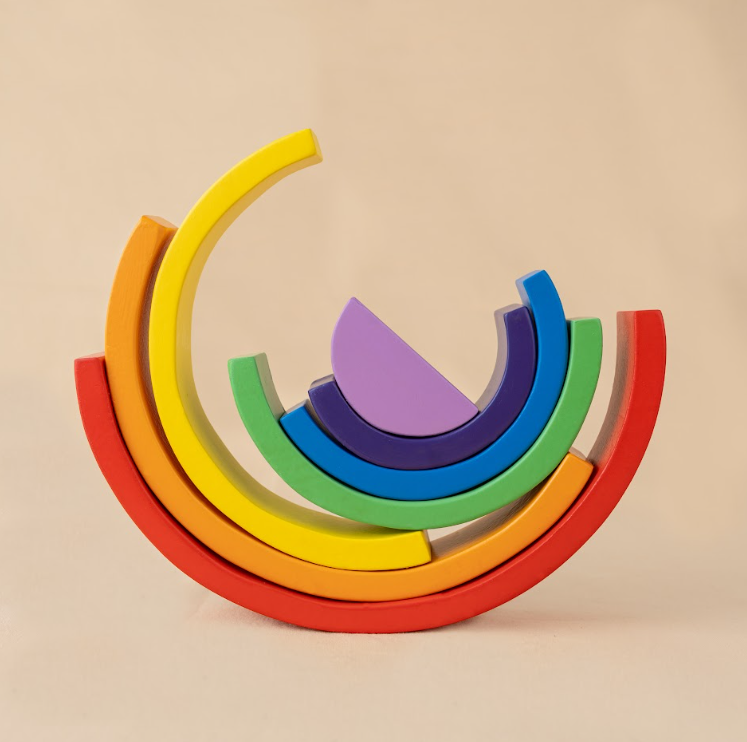 Rainbow Wooden Stacker Toy (6 Months+)