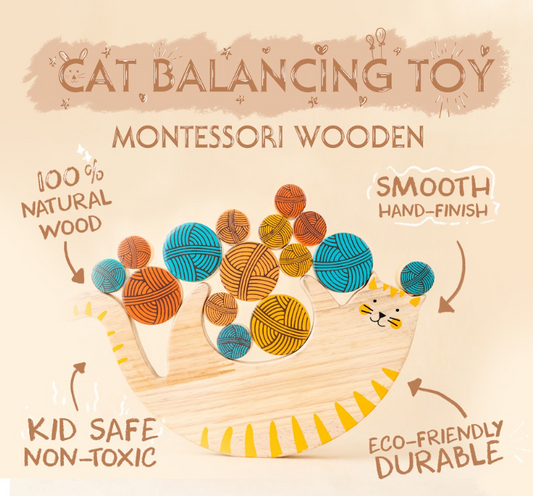 Cat Balancing Toy - Montessori (6 Months+)