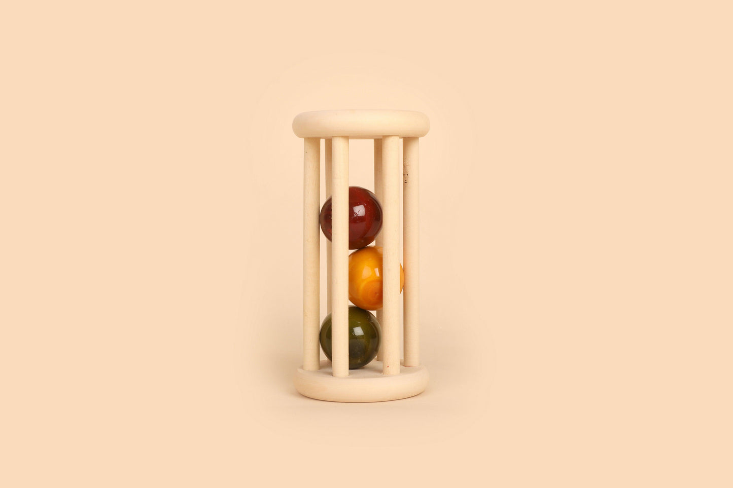 Wooden Rolling Rattle for Babies | Rattle - Bombay Toy Company