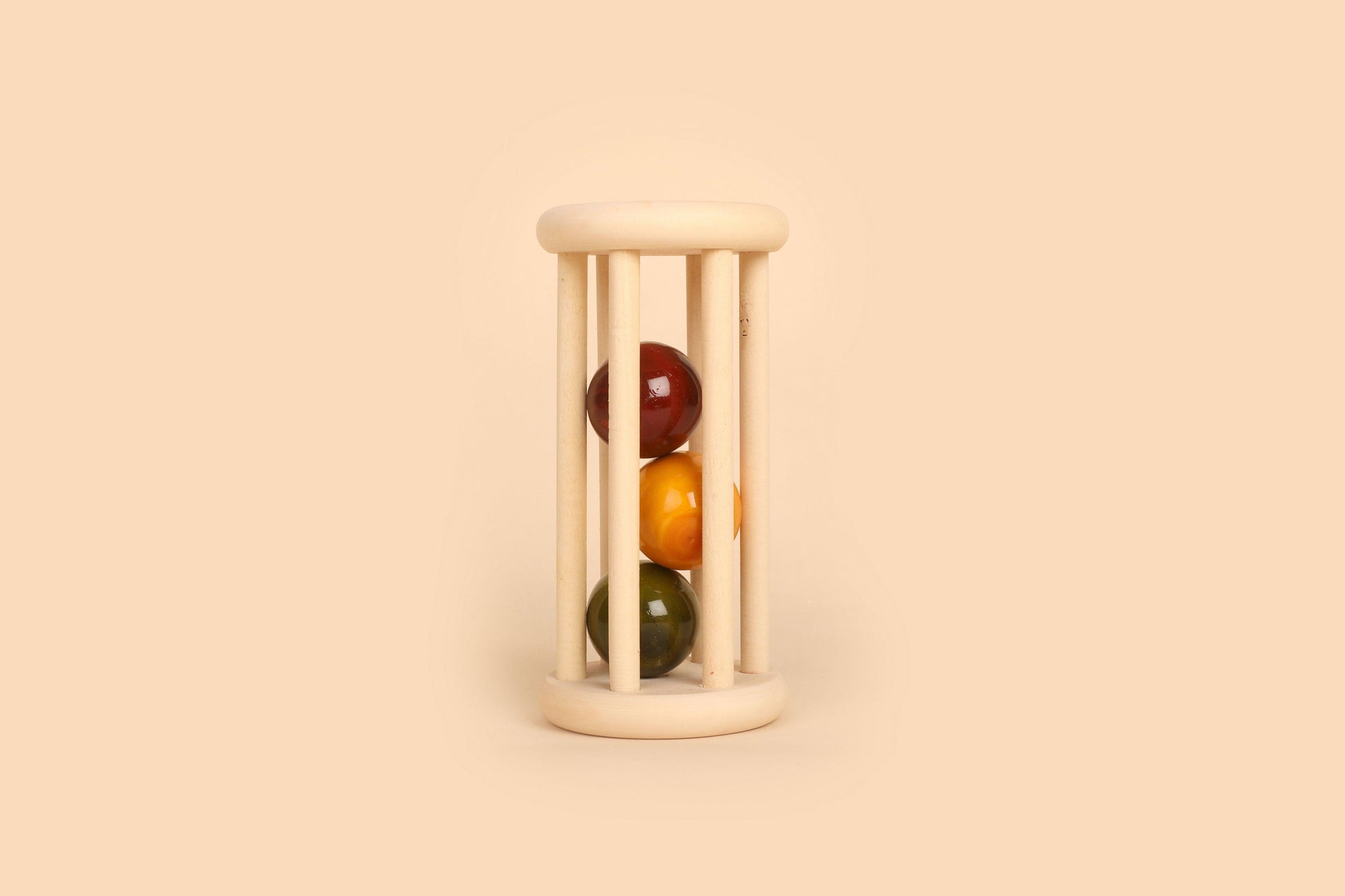 Wooden Rolling Rattle for Babies | Rattle - Bombay Toy Company