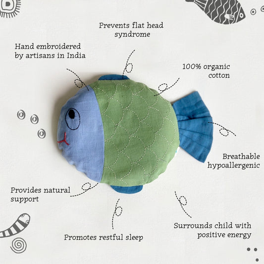 ORGANIC FISH MUSTARD SEED PILLOW (0-12 Months)