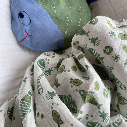 ORGANIC KOI MINT SWADDLE (0-18 Months)